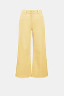 Joseph Ribkoff Goldie | Featherweave Denim Wide Leg Cropped Jeans- 262918