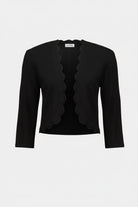 Viscose Sweater Knit Fitted Bolero Cardigan
