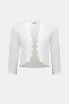 Viscose Sweater Knit Fitted Bolero Cardigan