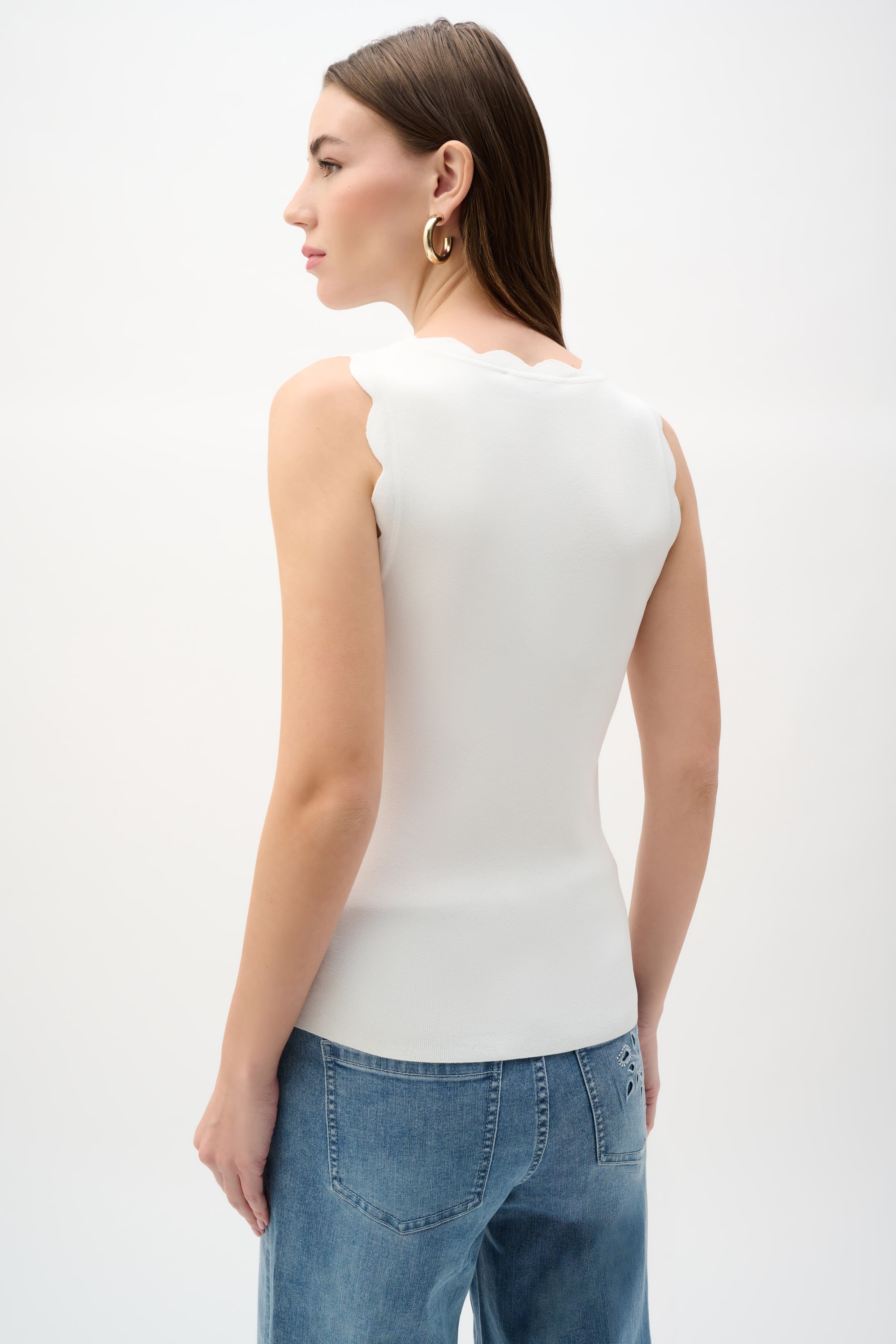 Viscose Sweater Knit Fitted Tank Top