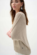 Jospeh Ribkoff Viscose and Lurex Sweater Knit Relaxed Top-262925