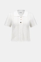 Textured Viscose Sweater Knit Short Sleeve Shirt