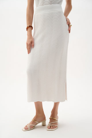 Joseph Ribkoff Textured Viscose Sweater Knit Pencil Skirt-262927