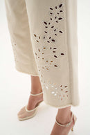 Joseph Ribkoff Repreve® Denim Wide Leg Crop Jeans With Embroidery-262935