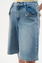 Repreve® Denim Straight Jean Shorts
