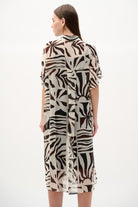 Chiffon Tropical Print Straight Blouse