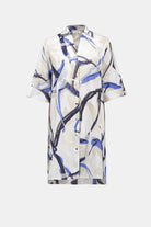 Cotton Voile Abstract Print Straight Blouse