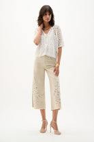 Viscose Sweater Knit Open-Stitch Cardigan