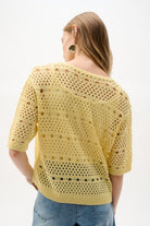 Viscose Sweater Knit Open-Stitch Cardigan
