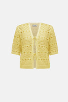 Viscose Sweater Knit Open-Stitch Cardigan