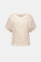 Viscose Jacquard Knit Tropical Print Sweater