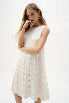 Viscose Sweater Knit Sleeveless A-Line Dress