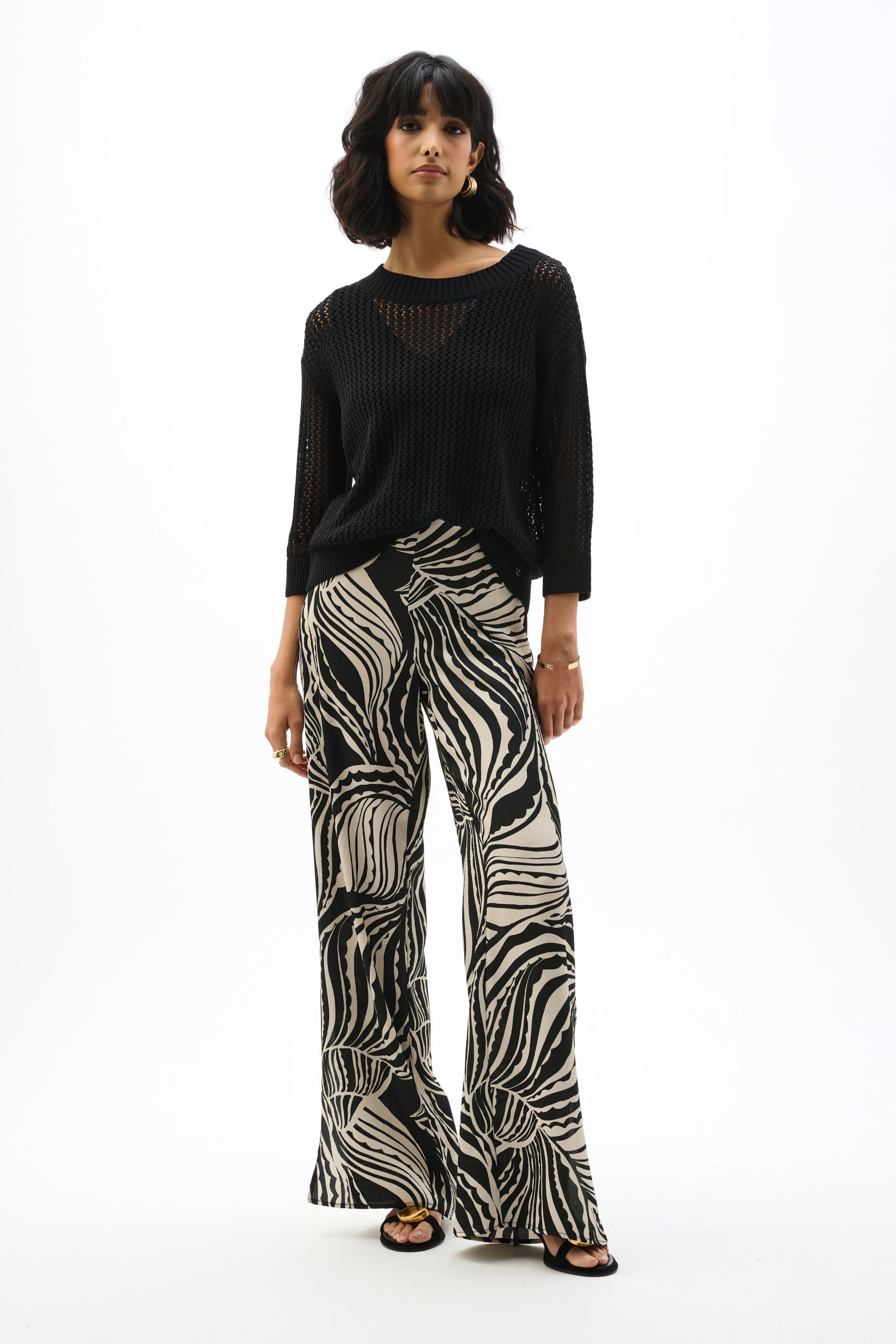 Acrylic Blend Open Stitch Sweater