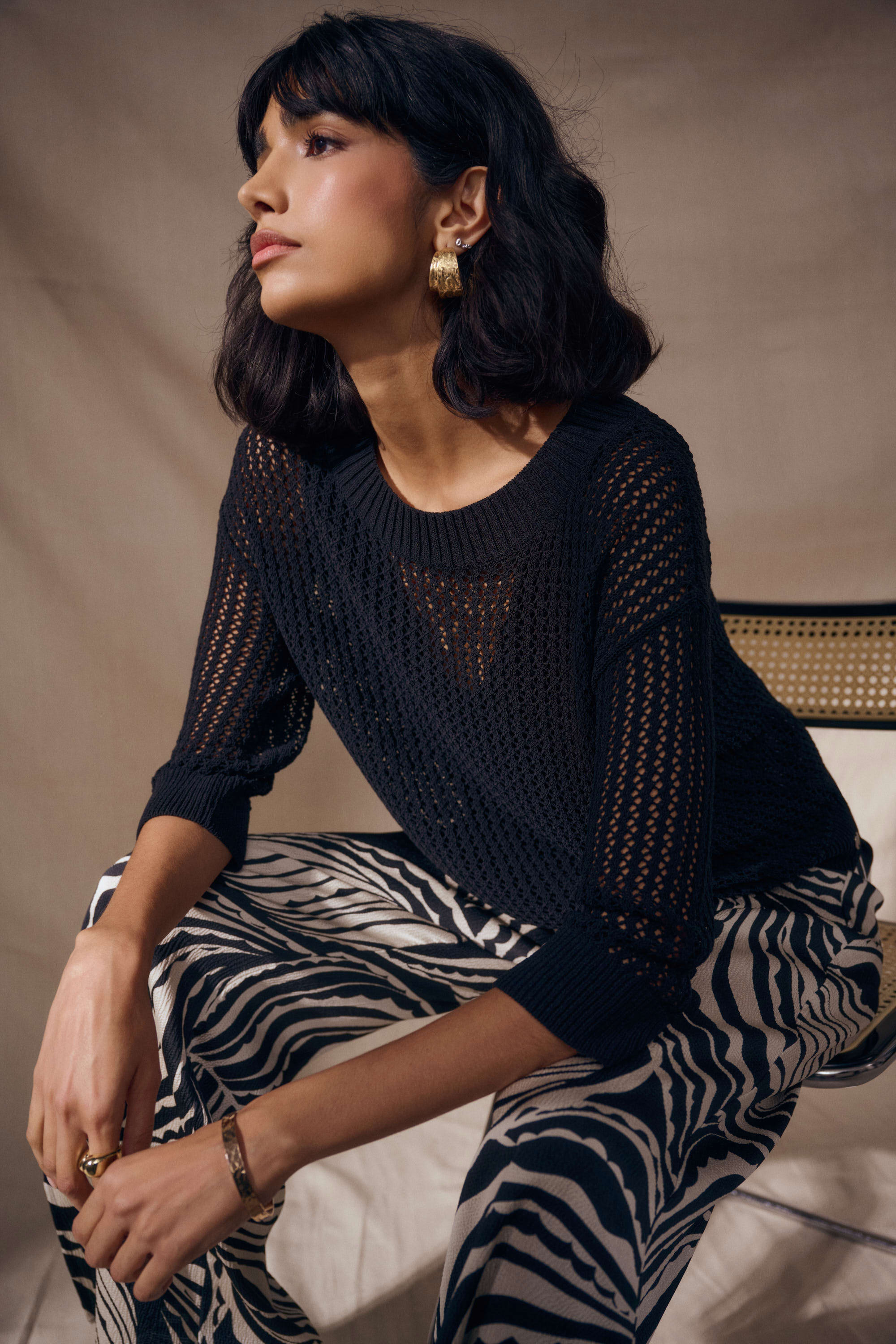 Joseph Ribkoff Acrylic Blend Open Stitch Sweater-262976