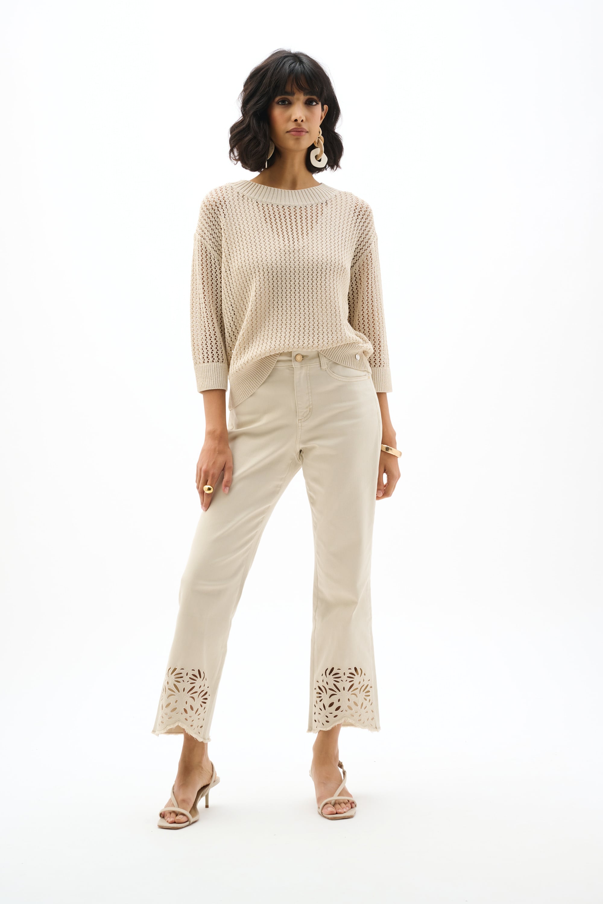 Acrylic Blend Open Stitch Sweater