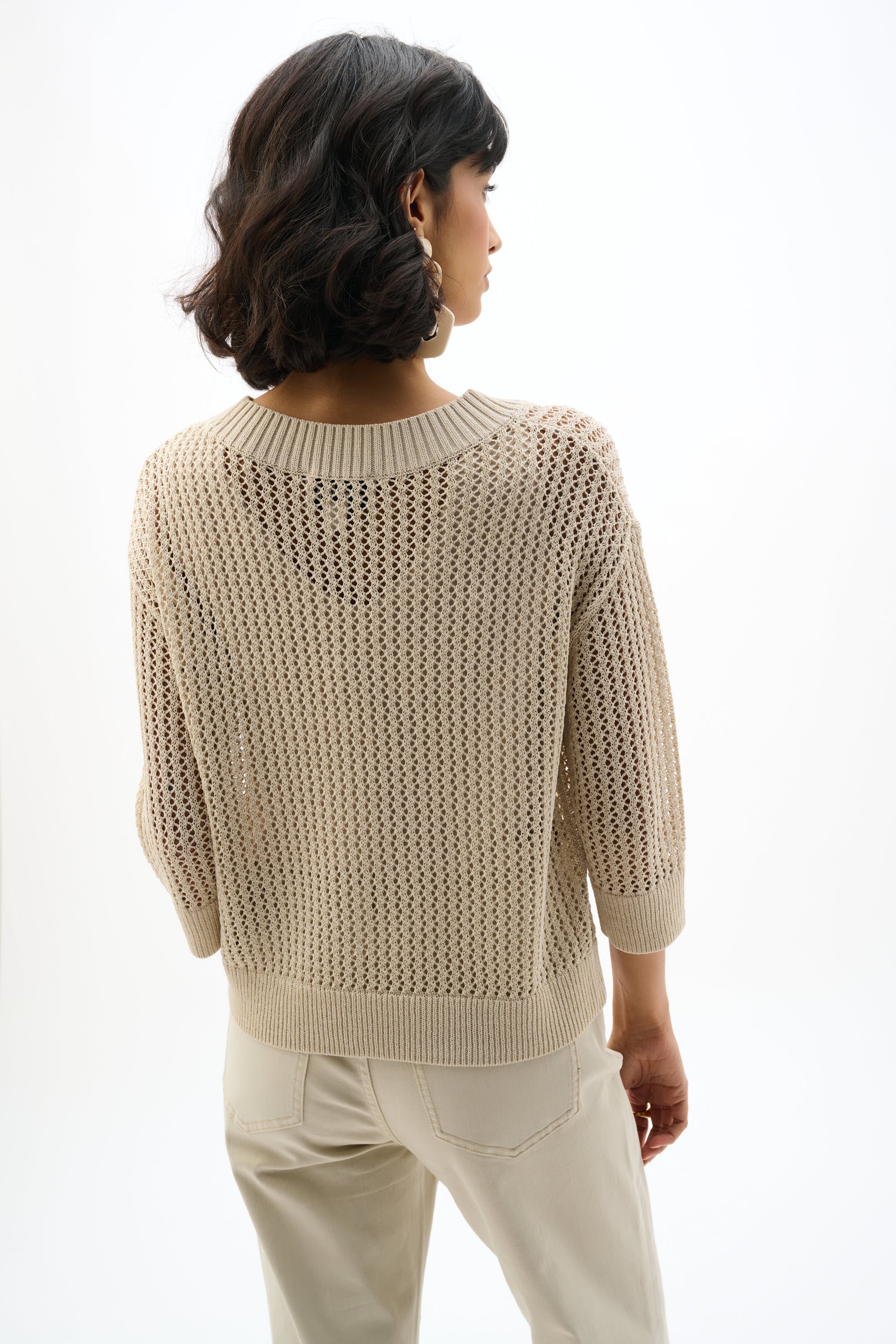 Acrylic Blend Open Stitch Sweater