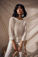 Joseph Ribkoff Acrylic Blend Open Stitch Sweater-262976