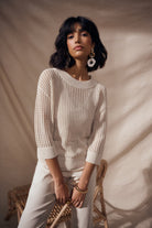 Acrylic Blend Open Stitch Sweater