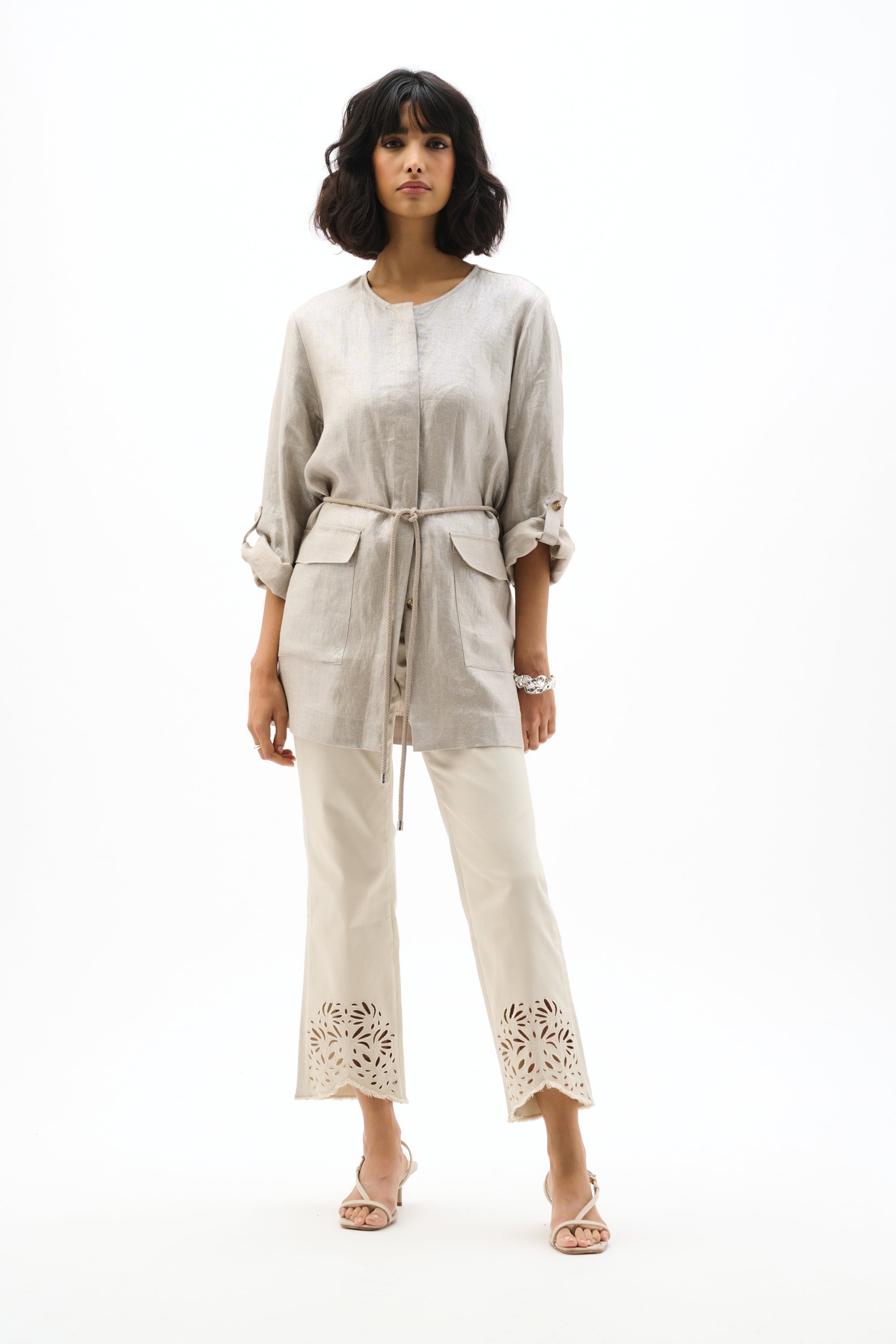 Foiled Linen Jacket