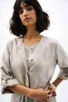 Foiled Linen Jacket
