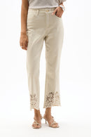 Joseph Ribkoff Straight Jeans With Flower Embroidery-262980