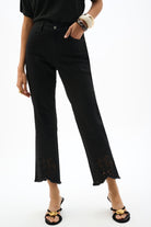 Repreve® Straight Jeans With Flower Embroidery