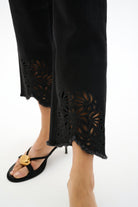 Repreve® Straight Jeans With Flower Embroidery