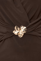 Silky Knit Twist Wrap Top