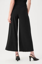Silky Knit Pearl-Trim Culotte Pants