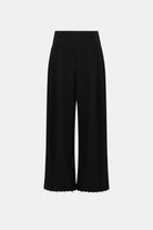 Silky Knit Pearl-Trim Culotte Pants