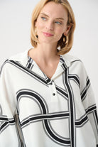 Recycled Woven Geometric Boxy Top