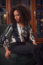 Recycled Satin Abstract Boxy Top