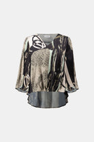 Recycled Satin Abstract Boxy Top
