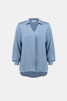 Recycled Satin Shirt-Collar Tunic