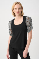 Silky Knit Novelty Sleeve Top