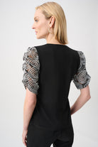 Silky Knit Novelty Sleeve Top