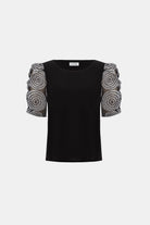 Silky Knit Novelty Sleeve Top