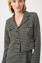 Jacquard Geometric Cropped Jacket