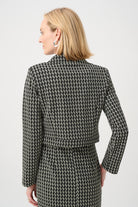 Jacquard Geometric Cropped Jacket