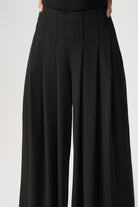 Woven Twill Wide-Leg Pants