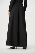 Woven Twill Wide-Leg Pants