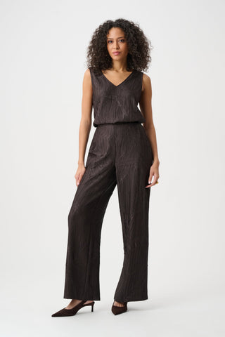 Joseph Ribkoff Pleated Satin Flared V-Neck Top-263051