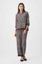 Recycled Woven Chain Print Boxy Top