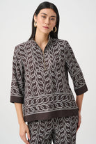 Recycled Woven Chain Print Boxy Top