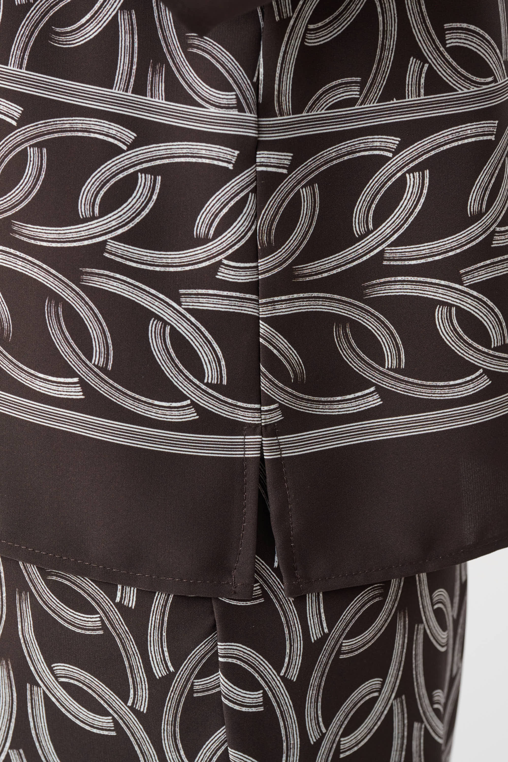 Recycled Woven Chain Print Boxy Top