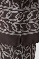 Recycled Woven Chain Print Boxy Top