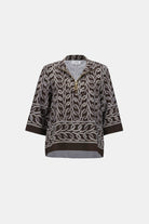 Recycled Woven Chain Print Boxy Top