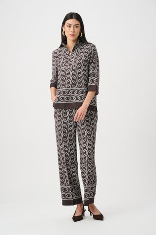 Joseph Ribkoff Recycled Woven Chain Print Pull-On Pants-263058