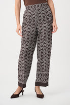 Recycled Woven Chain Print Pull-On Pants