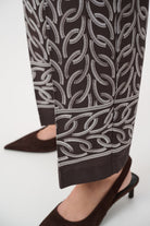 Recycled Woven Chain Print Pull-On Pants